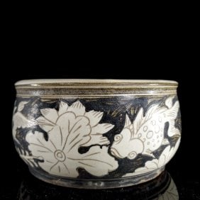 Cizhou kiln of Song Dynasty painted a bowl with the pattern of "more than one year after another": Cizhou kiln of Song Dynasty painted a bowl with the pattern of "more than one year after another". Fine workmanship, thick patina, exquisite skin, and appearance as shown in the picture. 10x20cm