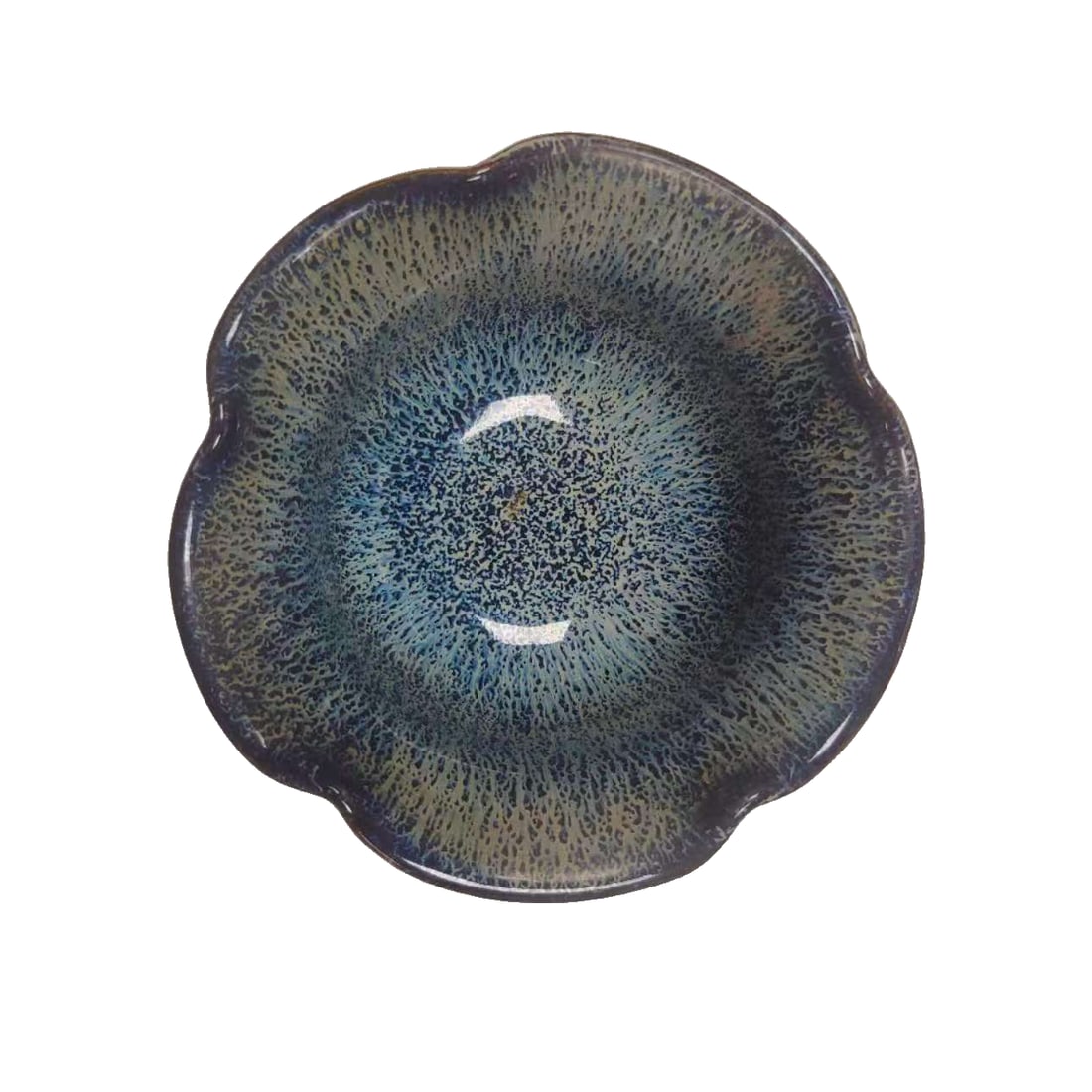 Two-color glaze flower cup: Two-color glaze flower cup 7x14 cm