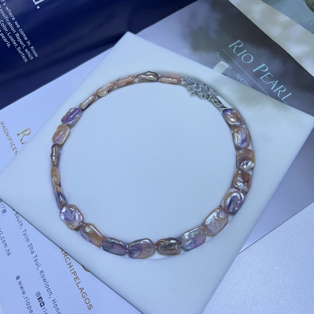 Natural Purple Baroque Pearl Necklace (1 of 6)
