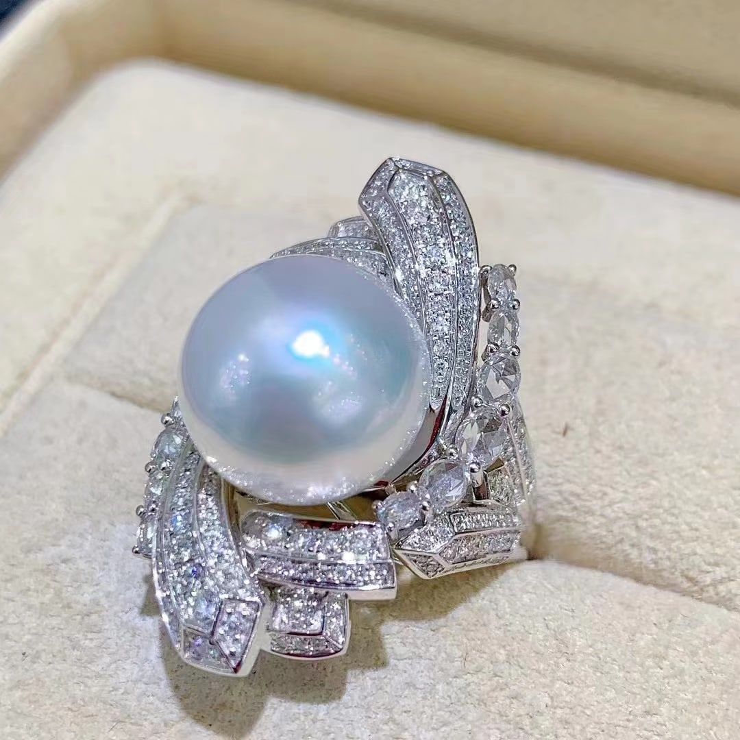 S925 Silver Pearl Ring (1 of 7)