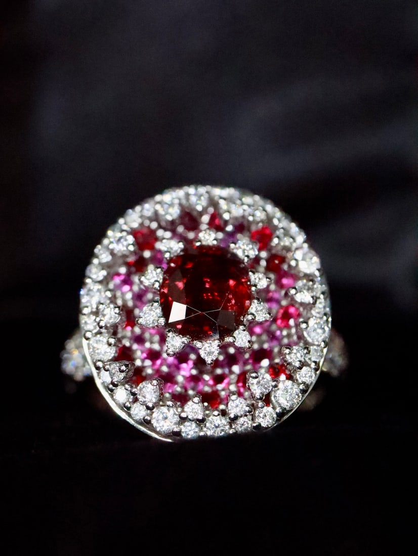 Platinum Unheated Ruby Ring - 2