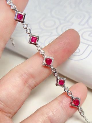 18K Gold Ruby Bracelet - 2