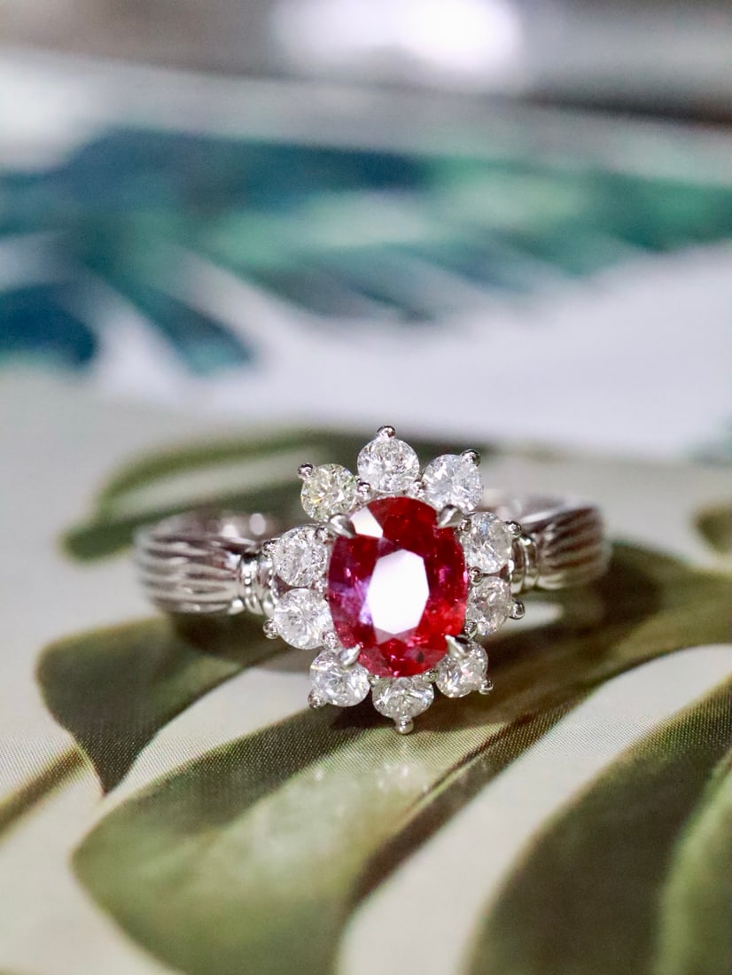PT950 Natural Ruby Ring - 3