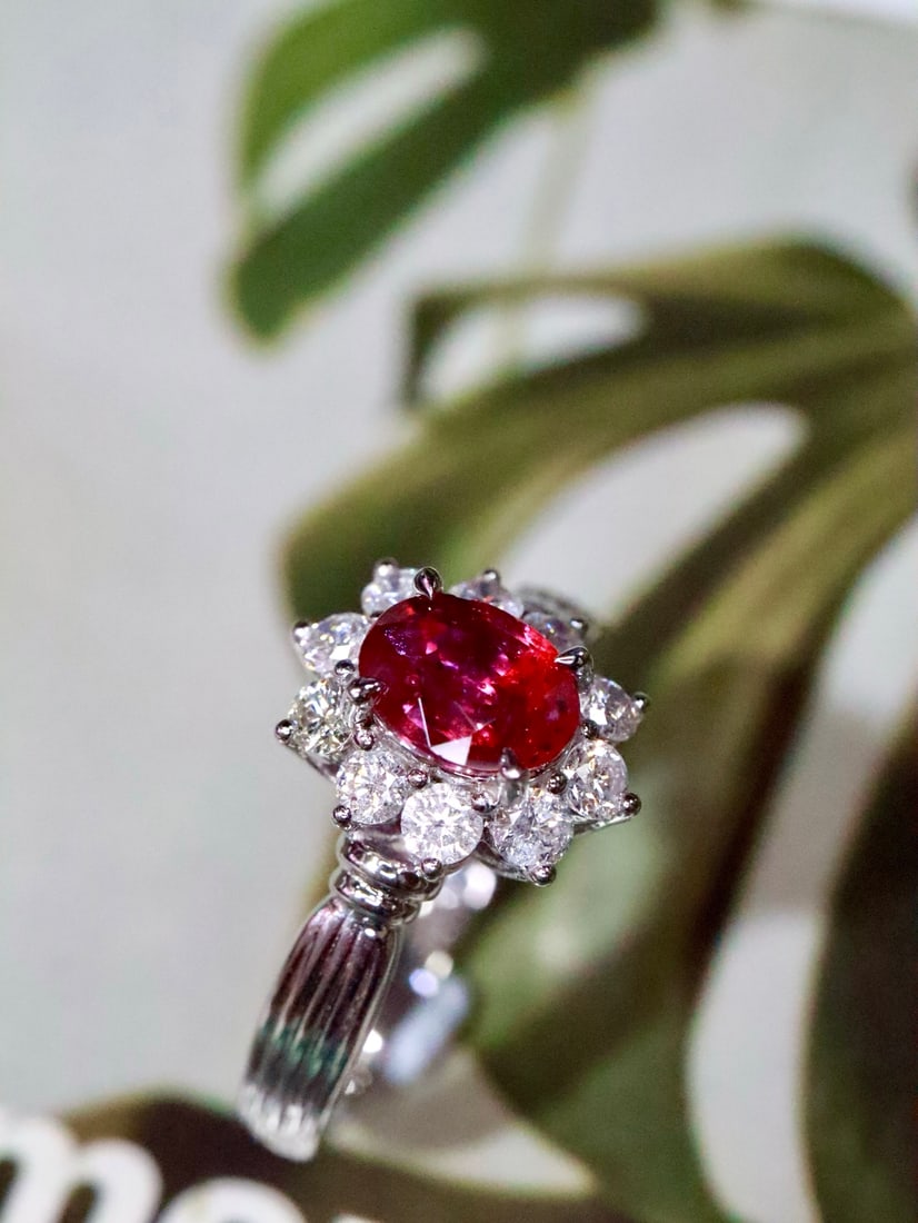 PT950 Natural Ruby Ring - 4