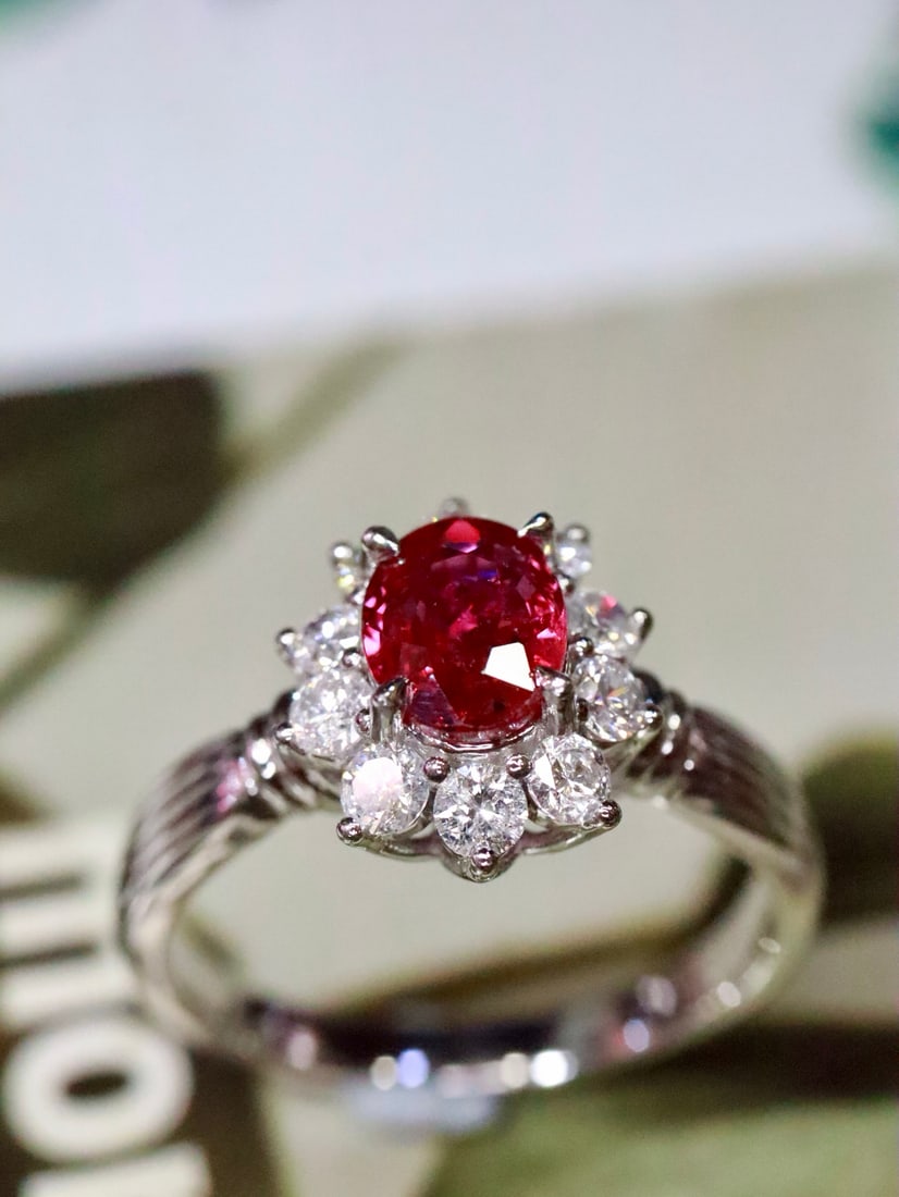PT950 Natural Ruby Ring - 5