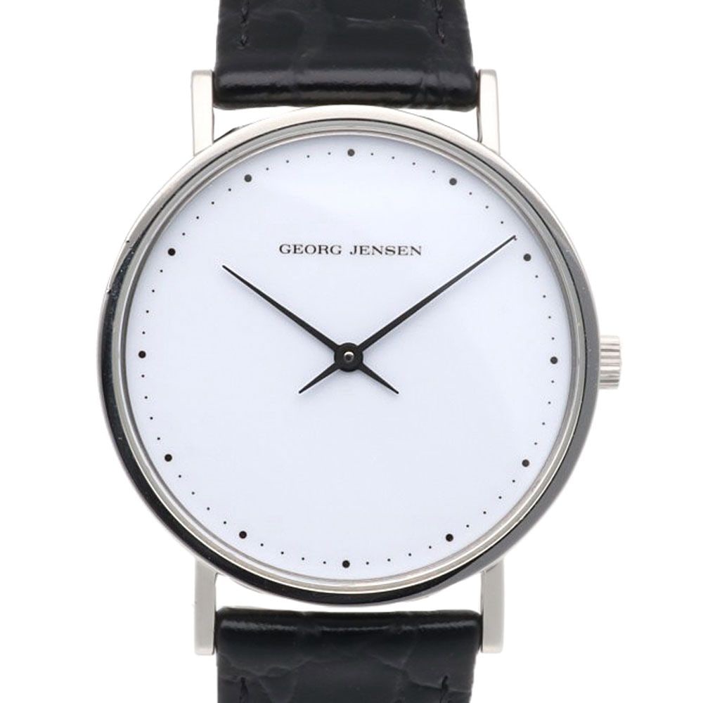 Second-hand - Georg Jensen Koppel series watch, stainless steel case, 321 quartz movement, polished: Brand: Georg Jensen Model: 321 Target Audience: Men Color: Silver/Black/White Series: Koppel Season: Suitable for all seasons Weight: Approximately 28.1 grams Country of Origin: Switzerland Dimensions