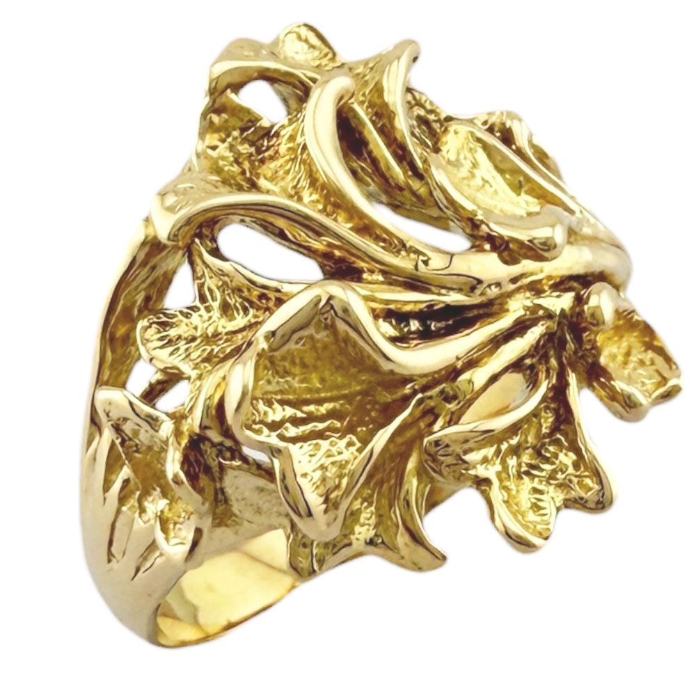 Second-hand - Ring size 13.5, 18K gold, K18 yellow gold, women's style: Color: Gold Season: Suitable for all seasons Weight: Approximately 7.3 grams Size: Size 13.5 / Adjustable size (within ±2 sizes) Ring width: Approximately 18.0-3.0 millimeters Material: K18 Yellow Go