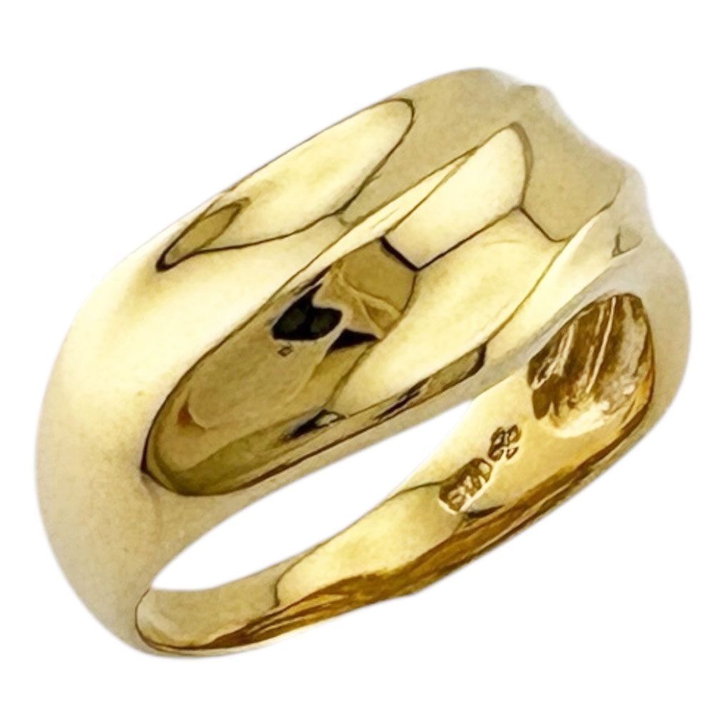 Second-hand - Ring, ring size 10, 18K gold, K18 yellow gold, for women.: Color: Gold Season: Suitable for all seasons Weight: Approximately 5.4 grams Origin: Japan Size: Size 10 / Adjustable size (can be adjusted up to ±2 sizes) Ring Width: Approximately 8.0-2.0 millimete