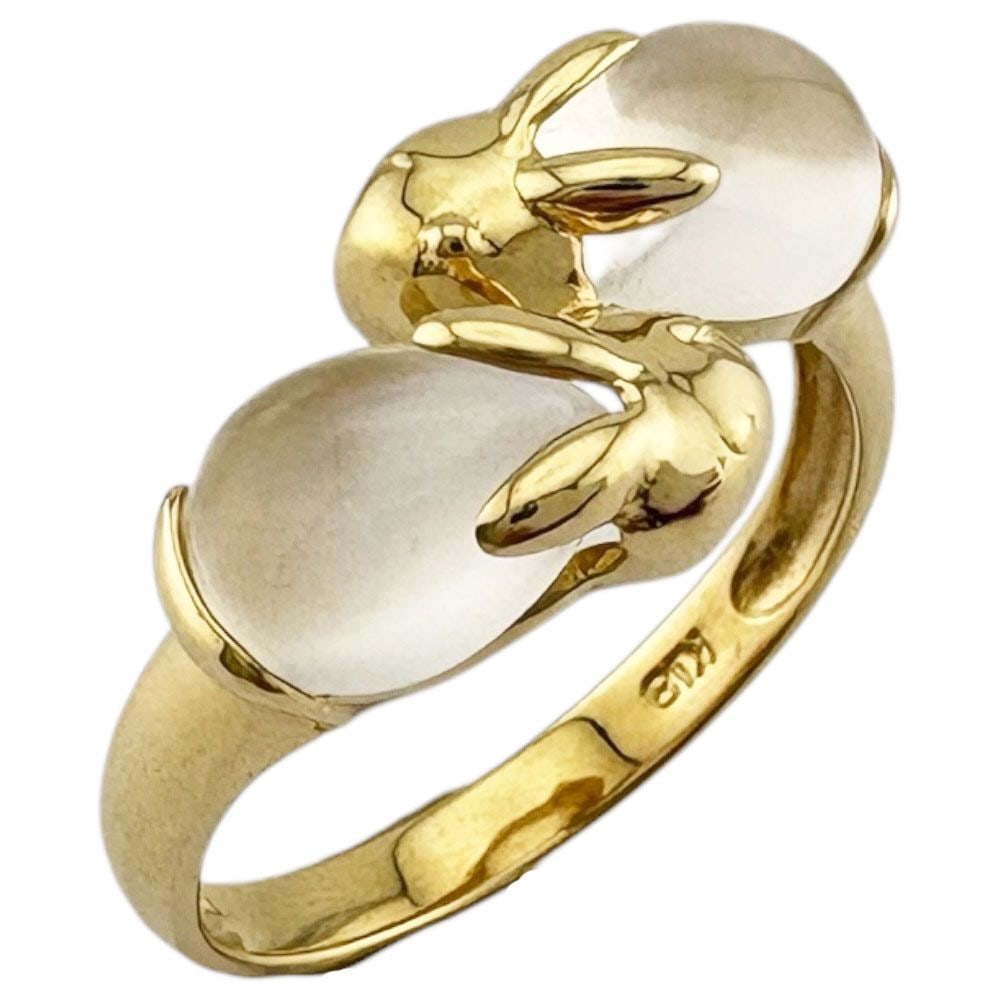 Second-hand - Ring, size 11, 18K gold, K18 yellow gold, moonstone, for women.: Color: Gold Season: All year Weight: Approximately 2.9 grams Origin: Japan Gemstone: Moonstone Size: Size 11/Adjustable size (within a range of ±2 sizes) Ring width: Approximately 9.0-2.0 millimeters