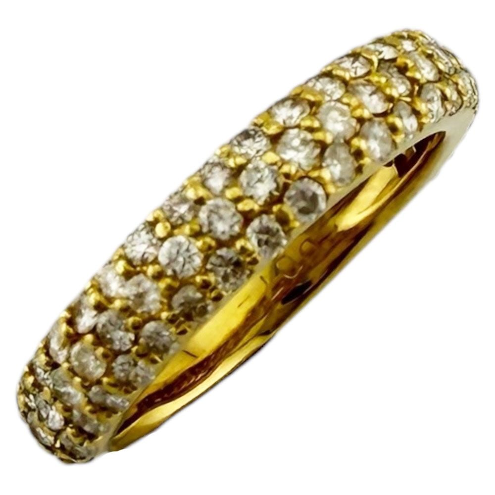 Second-hand - Ring, size 8, 18K gold, K18 yellow gold, diamond, for women.: Color: Gold Season: All year Weight: Approximately 3.0 grams Country of origin: Japan Stone: Diamond (approximately 0.72 carats) Size: 8 Ring width: Approximately 3.5-2.5 millimeters Material: K18 yel