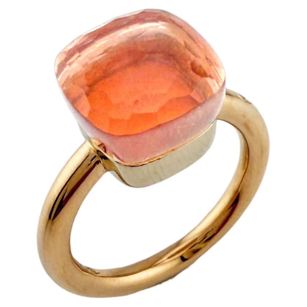 Second-hand - Pomellato Nude Ring Size 8.5 18K Gold K18 Pink Gold Rose Quartz Women's: Brand: Pomellato Target audience: Women Colors: Rose gold/Silver Series: Nude Season: Suitable for all seasons Weight: Approximately 7.6 grams Place of origin: Italy Gemstone: Rose quartz Size: US 8.5