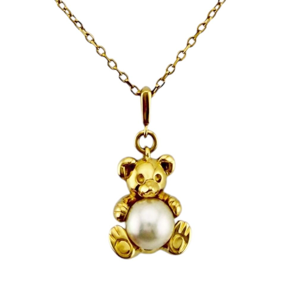Second-hand - Mikimoto necklace 18K gold: Brand: Mikimoto Type: Bear Target: Women Color: Gold Season: All year Weight: Approximately 8.0 grams Country of Origin: Japan Gemstone: Pearl Dimensions: Total Length: Approximately 43 cm Chain W