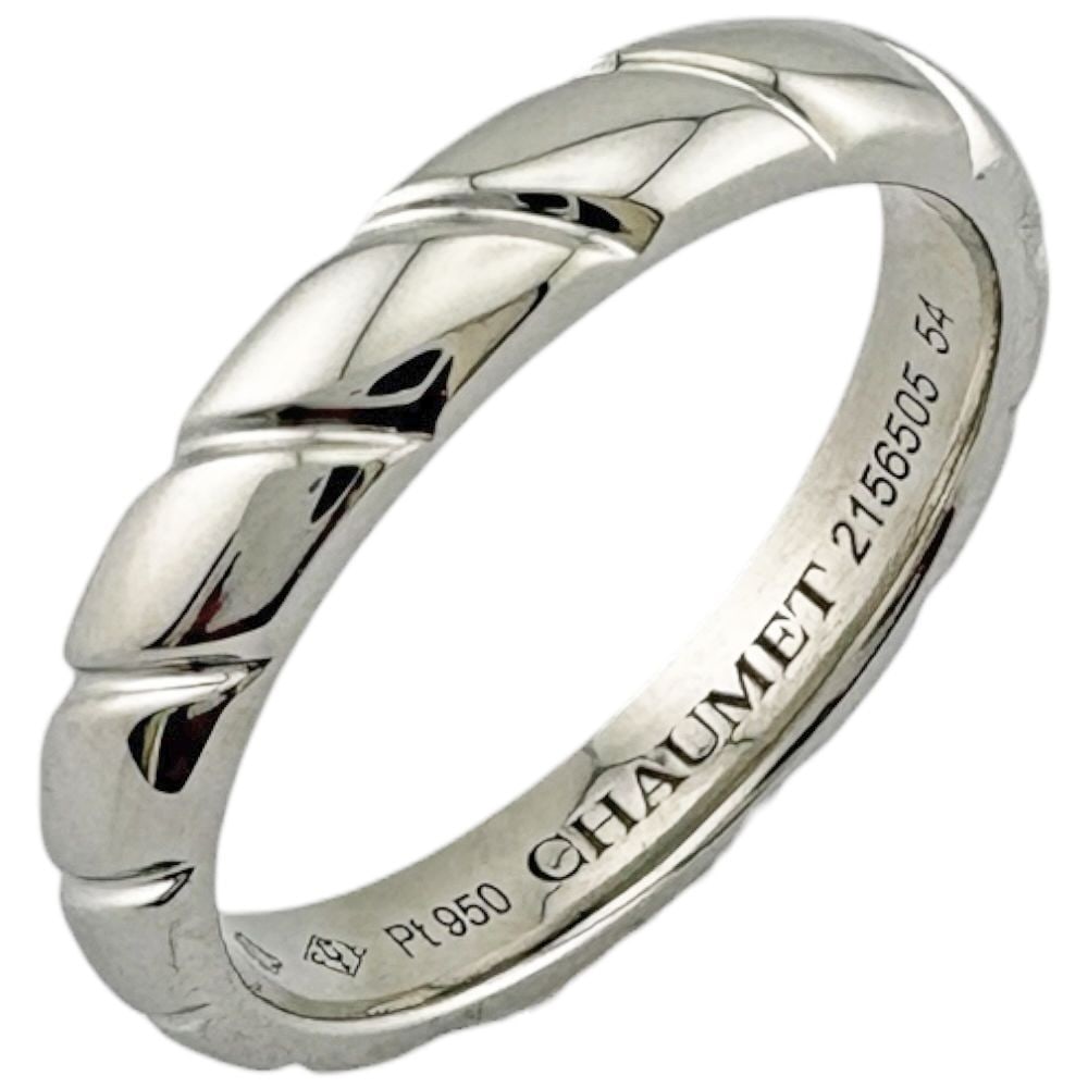 Second-hand - Chaumet Torsade Ring Size 13.5 Pt950 Platinum Women's: Brand: Chaumet (Shangmei Paris) Target: Women Color: Silver Series: Torsade Season: Suitable for all seasons Weight: Approximately 6.7 grams Country of Origin: France Size: 13.5 Ring Width: Approximat