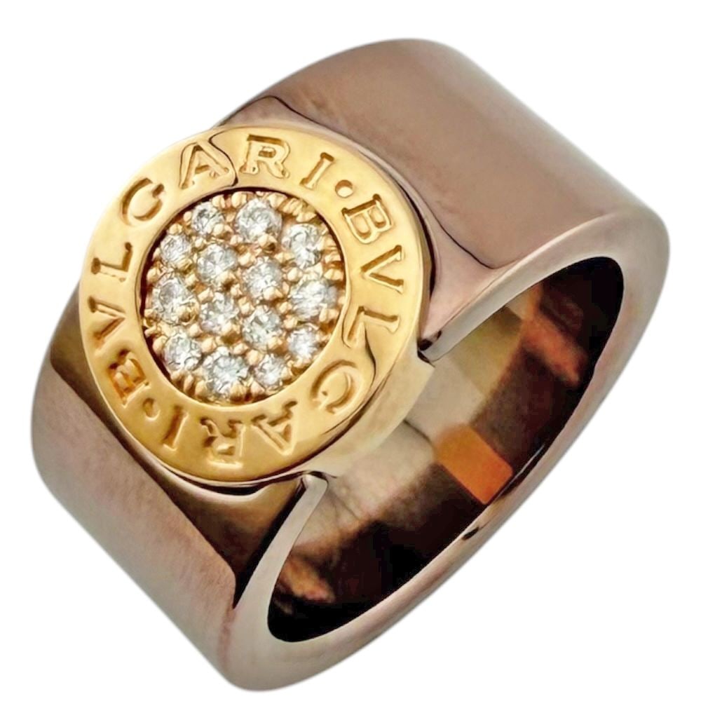 Second-hand - Bvlgari Pave-Set Ring Size 10 18K Rose Gold K18 with Diamonds for Women: Brand: Bvlgari Target: Women Color: Rose gold/gold Series: Bvlgari Bvlgari Pave Season: Suitable for all seasons Weight: Approximately 7.8 grams Place of origin: Italy Gemstone: Diamond Size: 10 Ring 