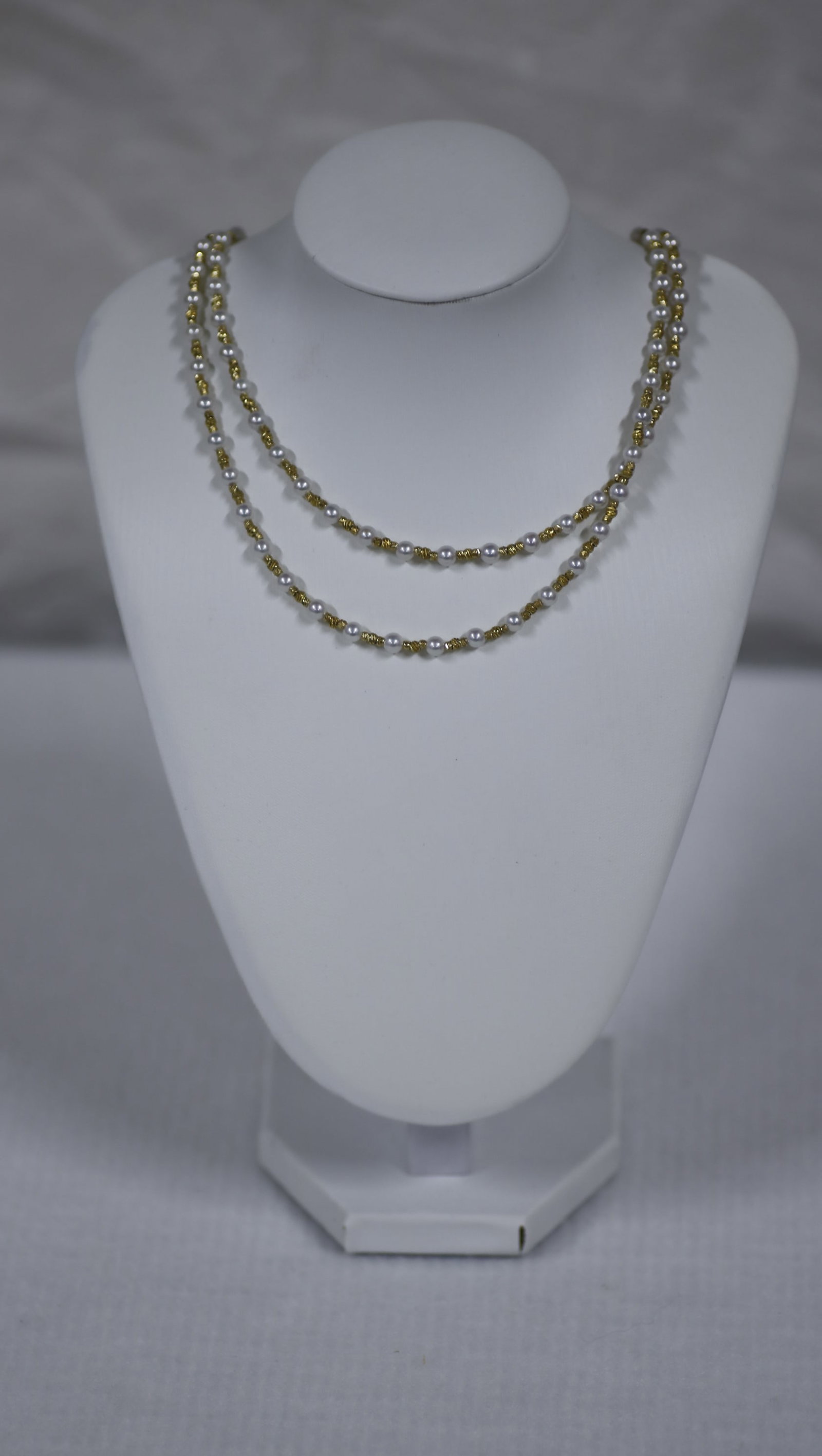Natural Golden Seawater Pearl & Akoya Pearl Long Necklace with Pearl Pendant, Certificate Included - 10