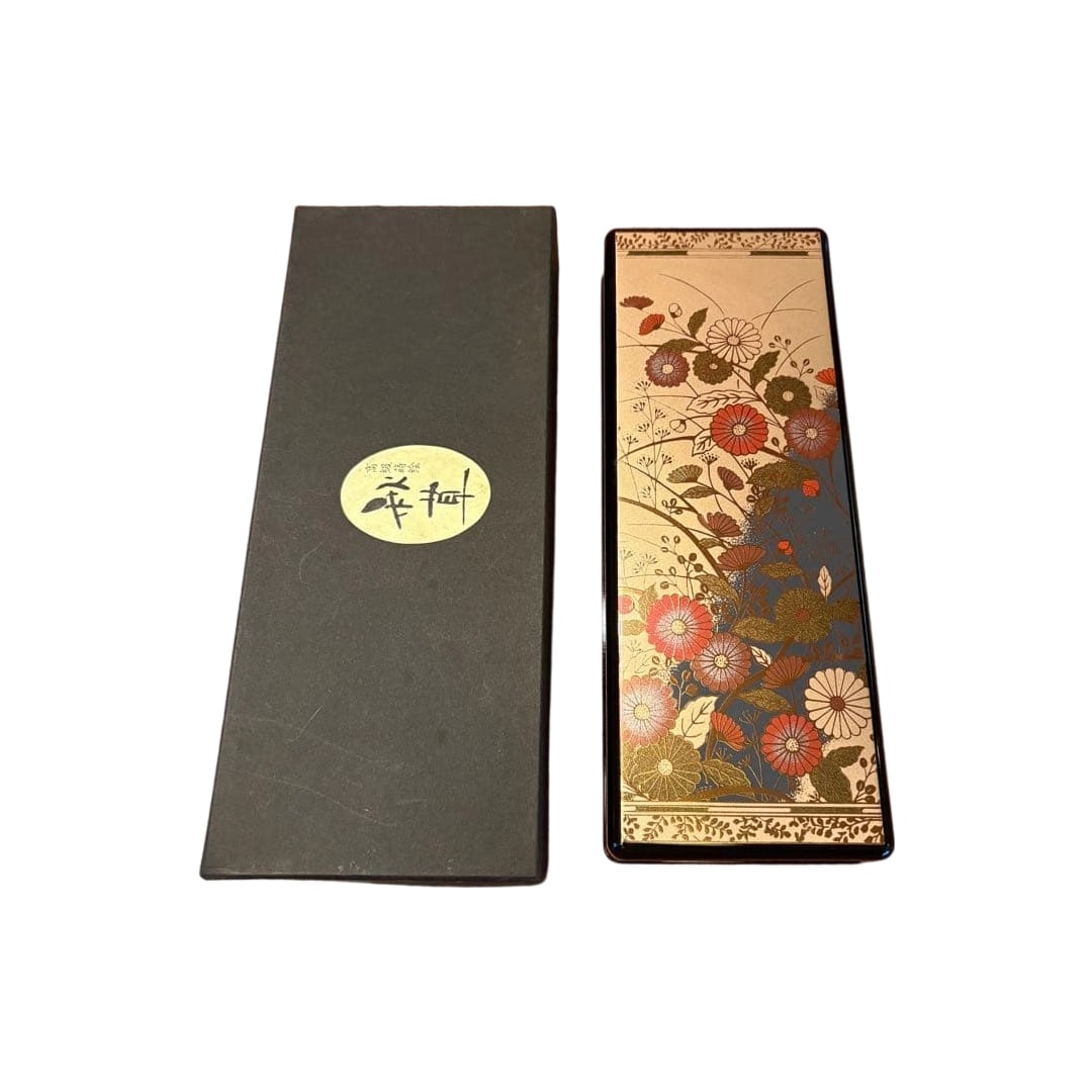 Unused High-Grade Maki-e Autumn Grass Rectangular Trinket Box: Unused High-Grade Maki-e Autumn Grass Rectangular Trinket Box