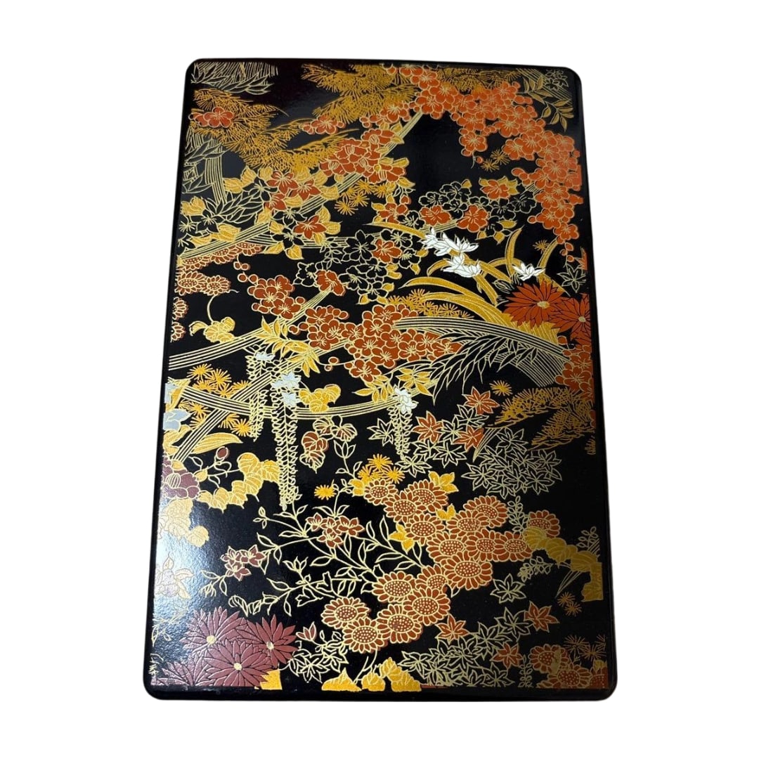 Lacquerware Inkstone Box Calligraphy Set Traditional Craft Style Pattern (1 of 5)
