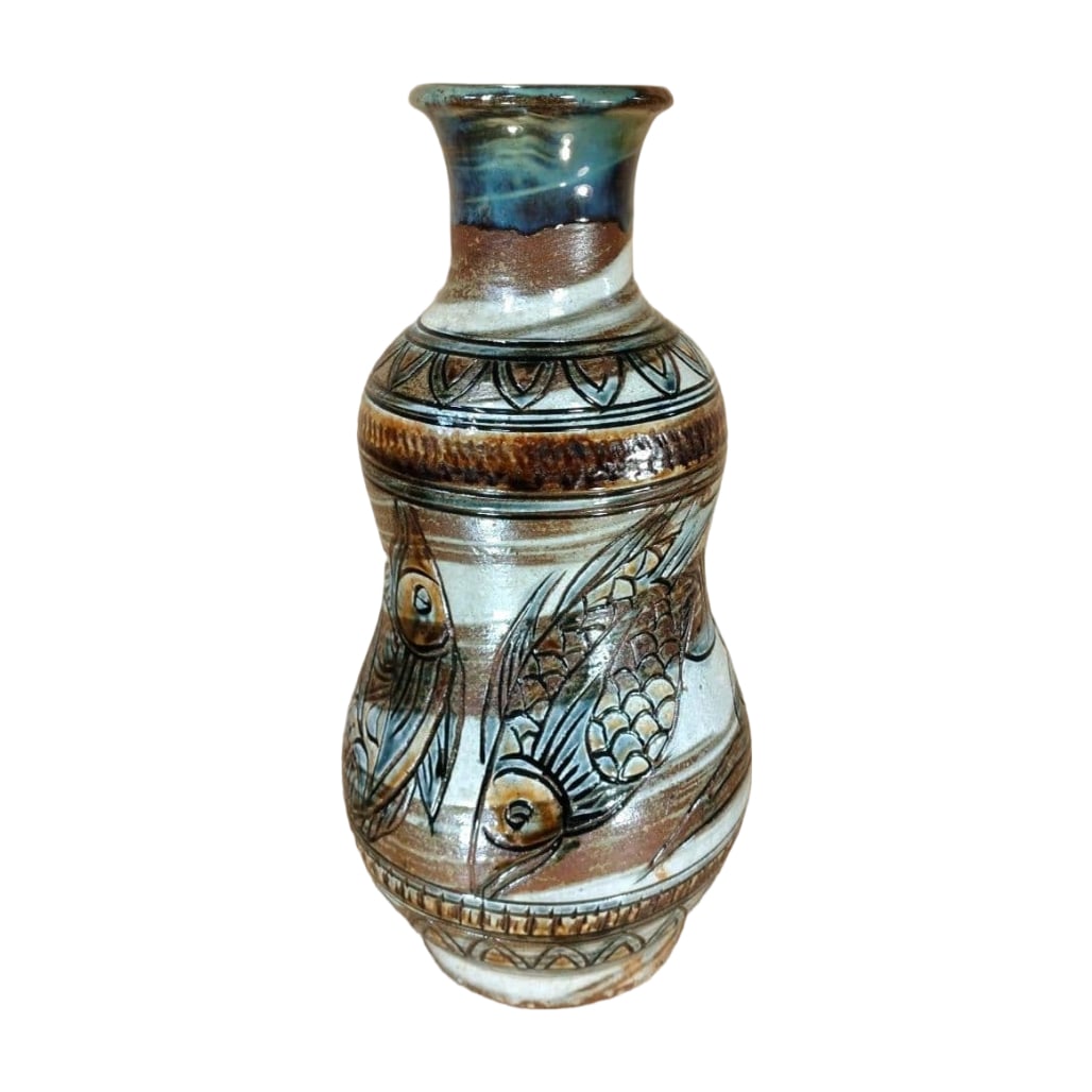 Jiro Kinjo, Fish Motif Vase, with Box (1 of 20)