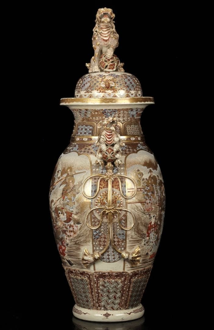 Extra-Large Satsuma Ware Vase - 8