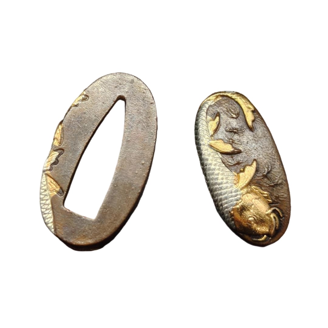 Auspicious Motif of Fish Design on Bronze Base with Gold and Silver Gilding (1 of 7)