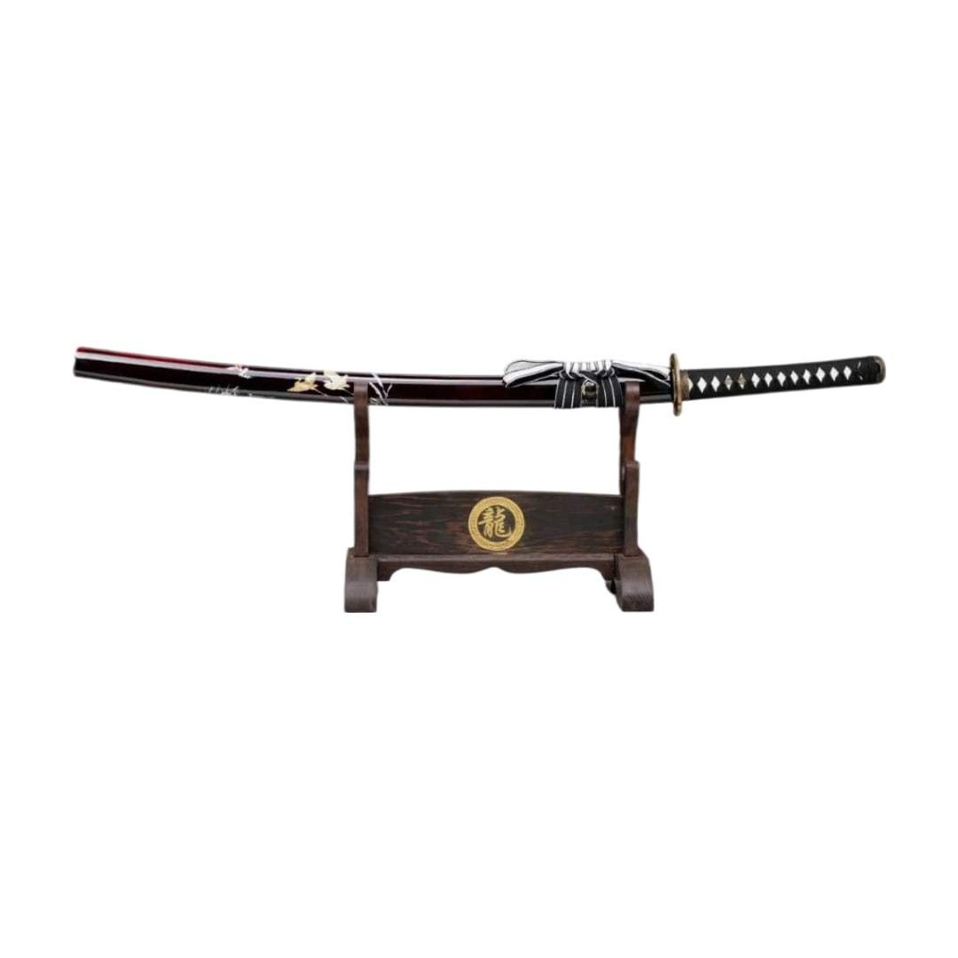 Katana by Kunitane Tsurumori (Japanese Sword): Replica sword, not sharpened. The blade is made of a special alloy that will not cut, but please handle with care. Total length: 100.0 cm [Handle length] 26.0 cm Blade length: 70.0 cm Blade width: 3.2