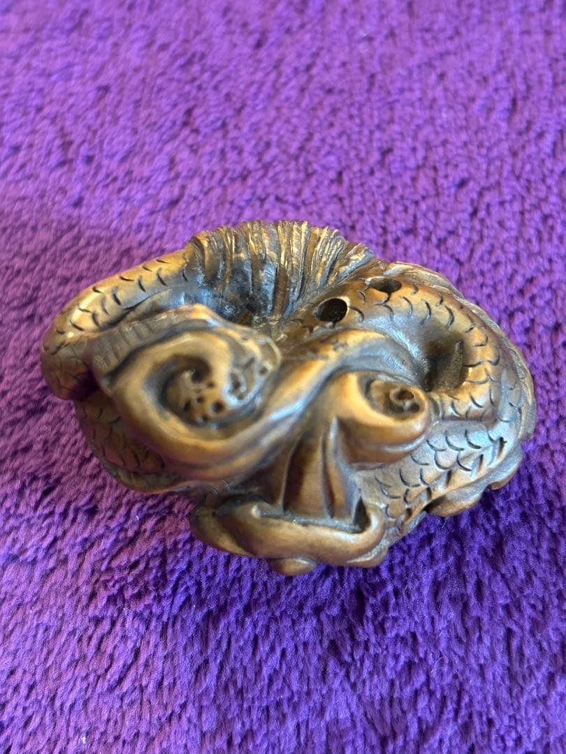 Dragon Carving Netsuke Pendant - 5