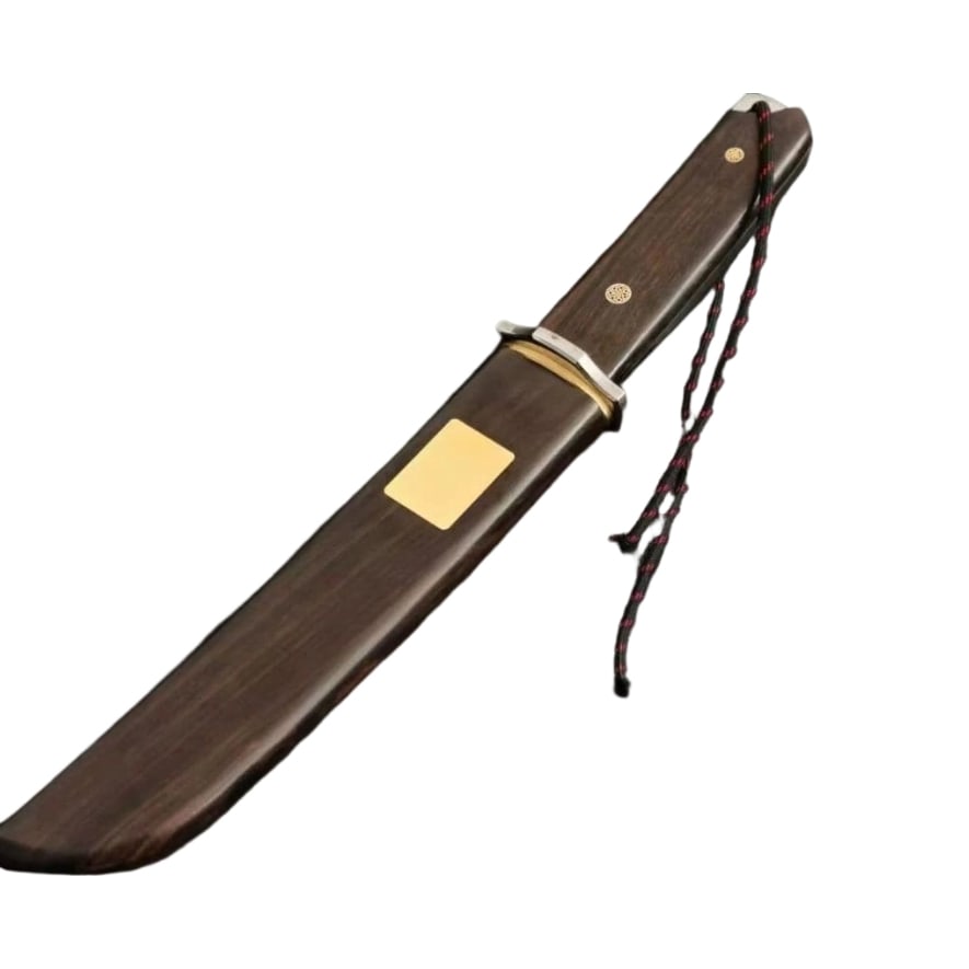 Damascus Short Sword with Brass Fittings, Weaponry, Sword Fittings, Replica Sword: Replica sword, therefore not sharpened. The blade is made of a special alloy. Although it cannot cut, please handle with care. Overall length: 35cm Blade length: 20cm Blade width: 3.4cm Blade thicknes