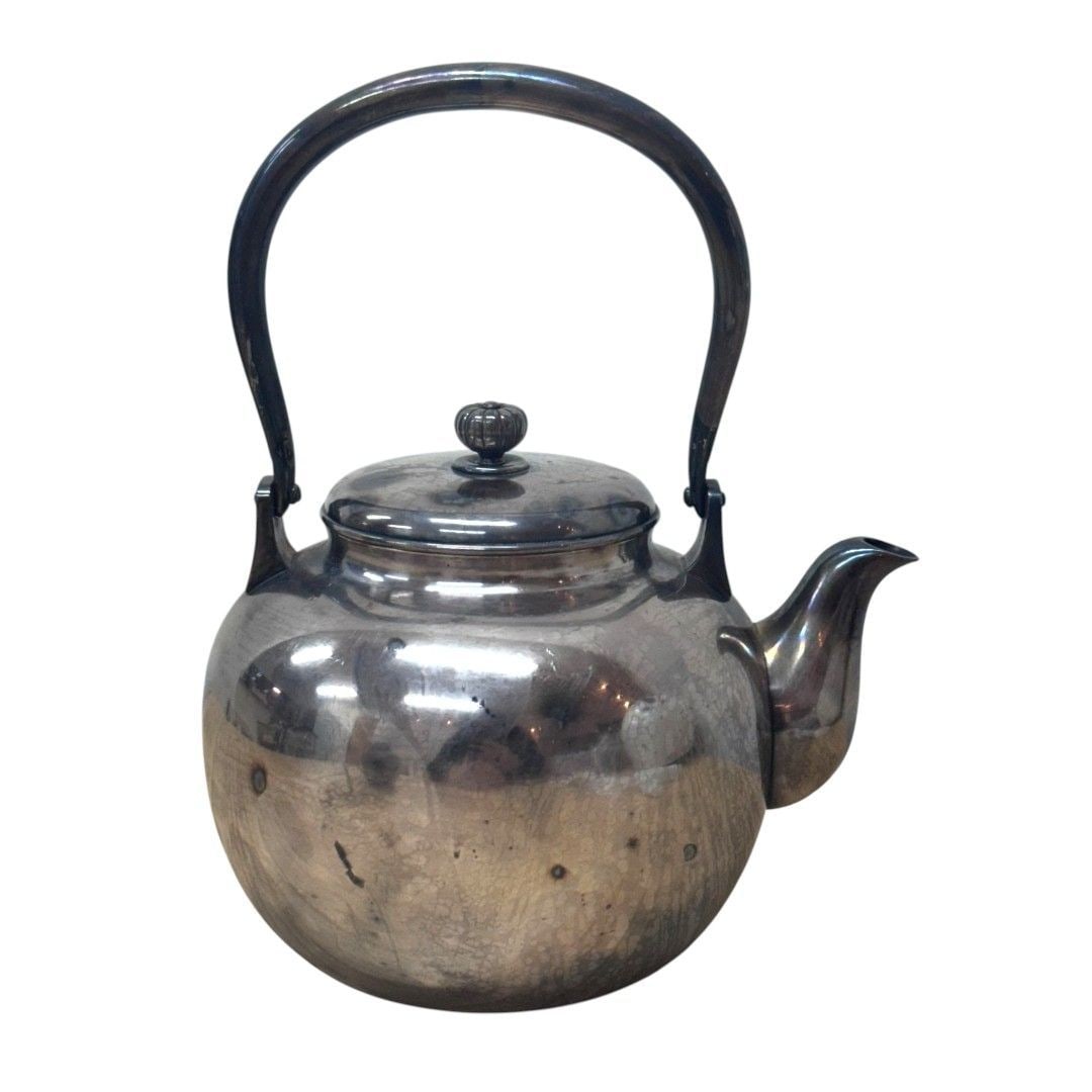 Mitsukoshi mark present, pure silver teapot, medicine pot, silver bottle, sencha tea ceremony (1 of 8)