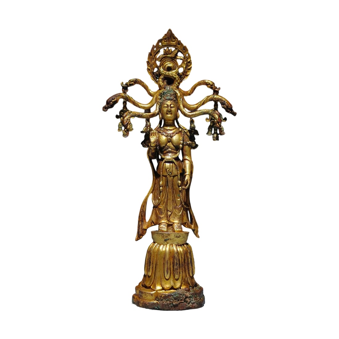 Tang Dynasty Gilt Bronze Standing Bodhisattva (1 of 10)