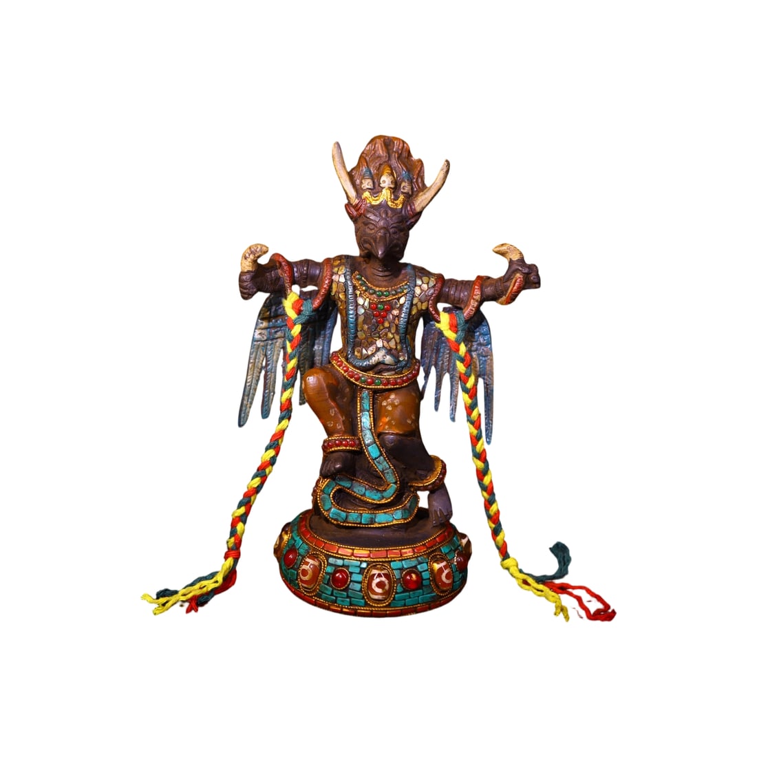 Tibetan Region Lima Copper Engraved and Painted Garuda (1 of 10)