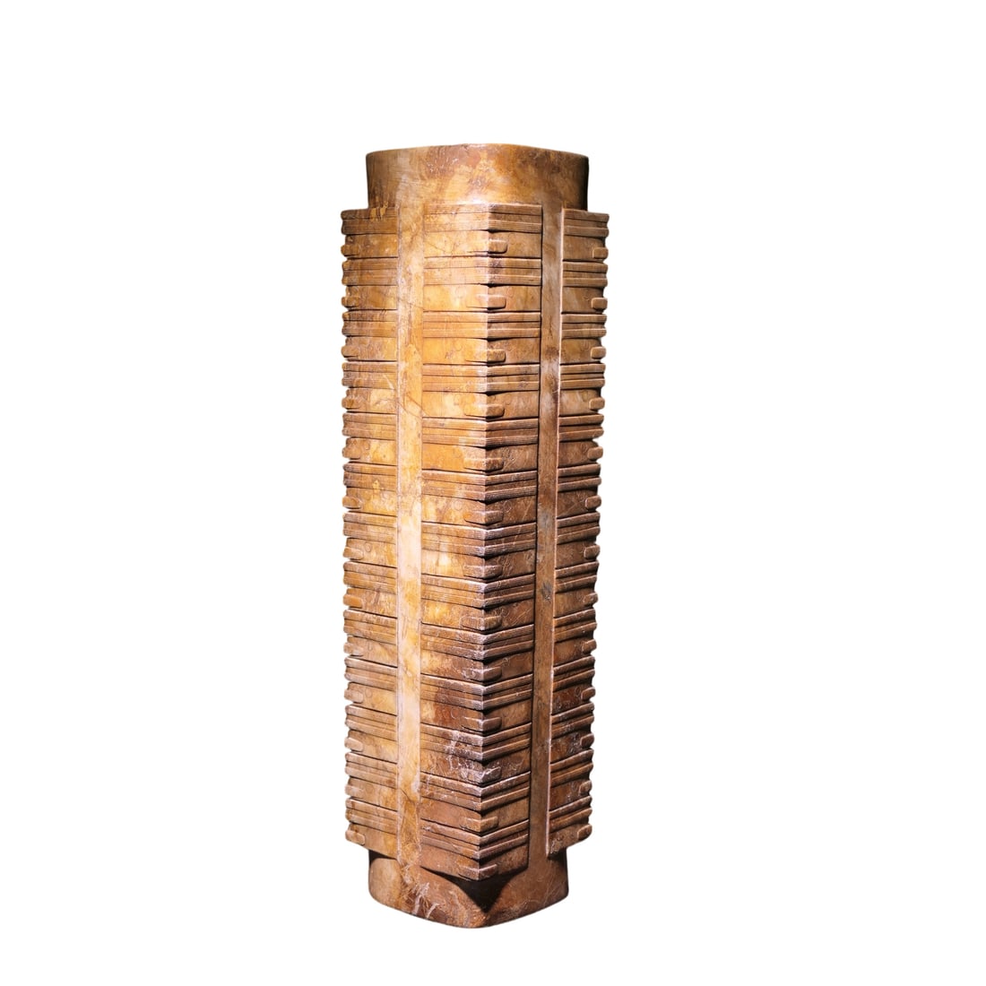 Liangzhu Culture Archaic Jade Cong: This archaic jade cong from the Liangzhu Culture exemplifies the exquisite craftsmanship of ancient jade artifacts. The jade is smooth with a natural patina, possessing significant historical and arti