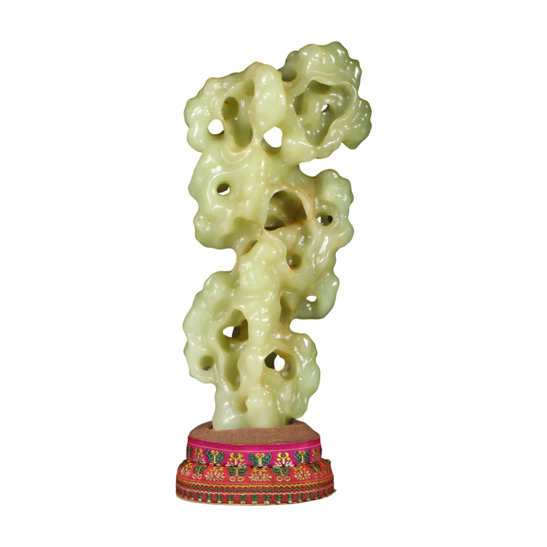 Hetian Jade Lu Lu Tong Taihu Rock Ornament: This Hetian jade Lu Lu Tong Taihu rock ornament features a warm jade texture and exquisite craftsmanship, symbolizing prosperity. The Taihu rock shape is unique and highly ornamental. (Length 10.4cm,