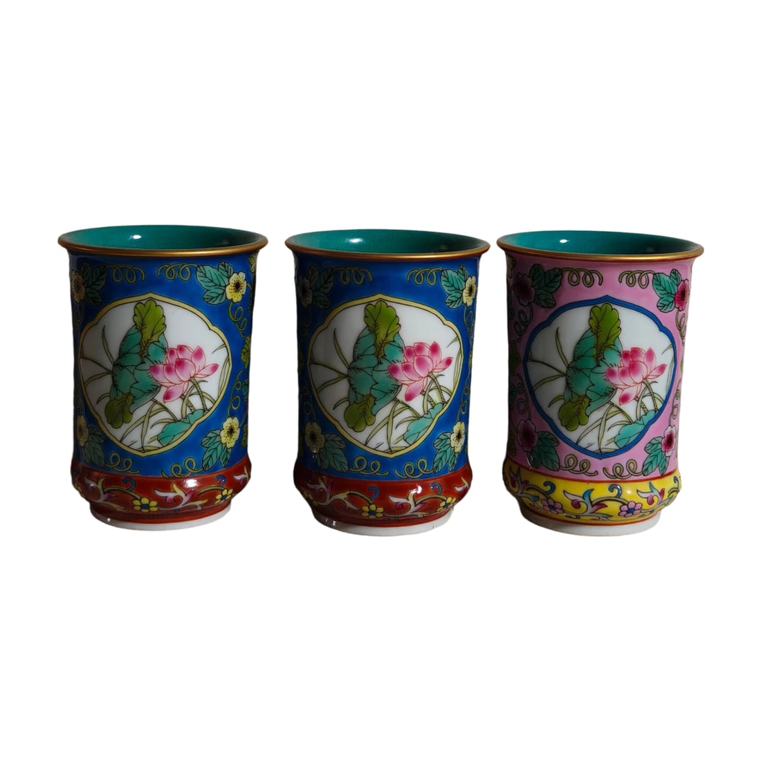 Qianlong Period Enamel Openwork Cups (1 of 10)