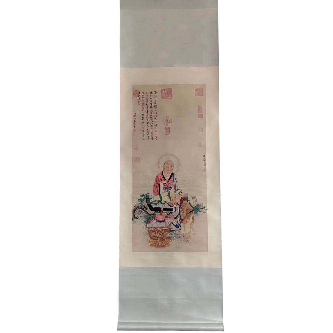 Zhao Mengfu, a famous painter of the Yuan Dynasty - Hanging scroll: Zhao Mengfu is renowned for his extensive painting skills, excelling in landscapes, figures, and bamboo and stone subjects. His family of painters had a profound influence on later generations, partic