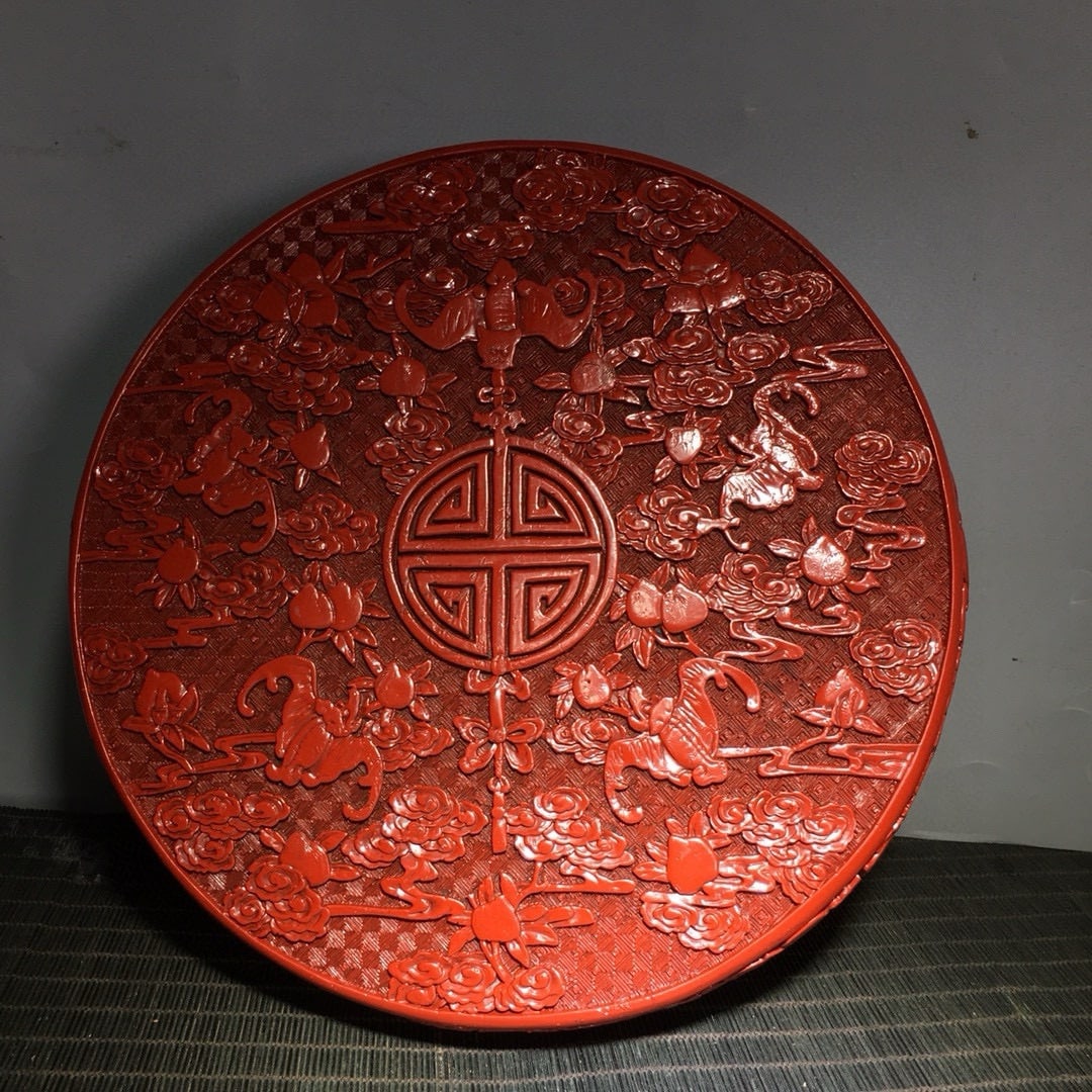 Carved Red Lacquer Box - 3