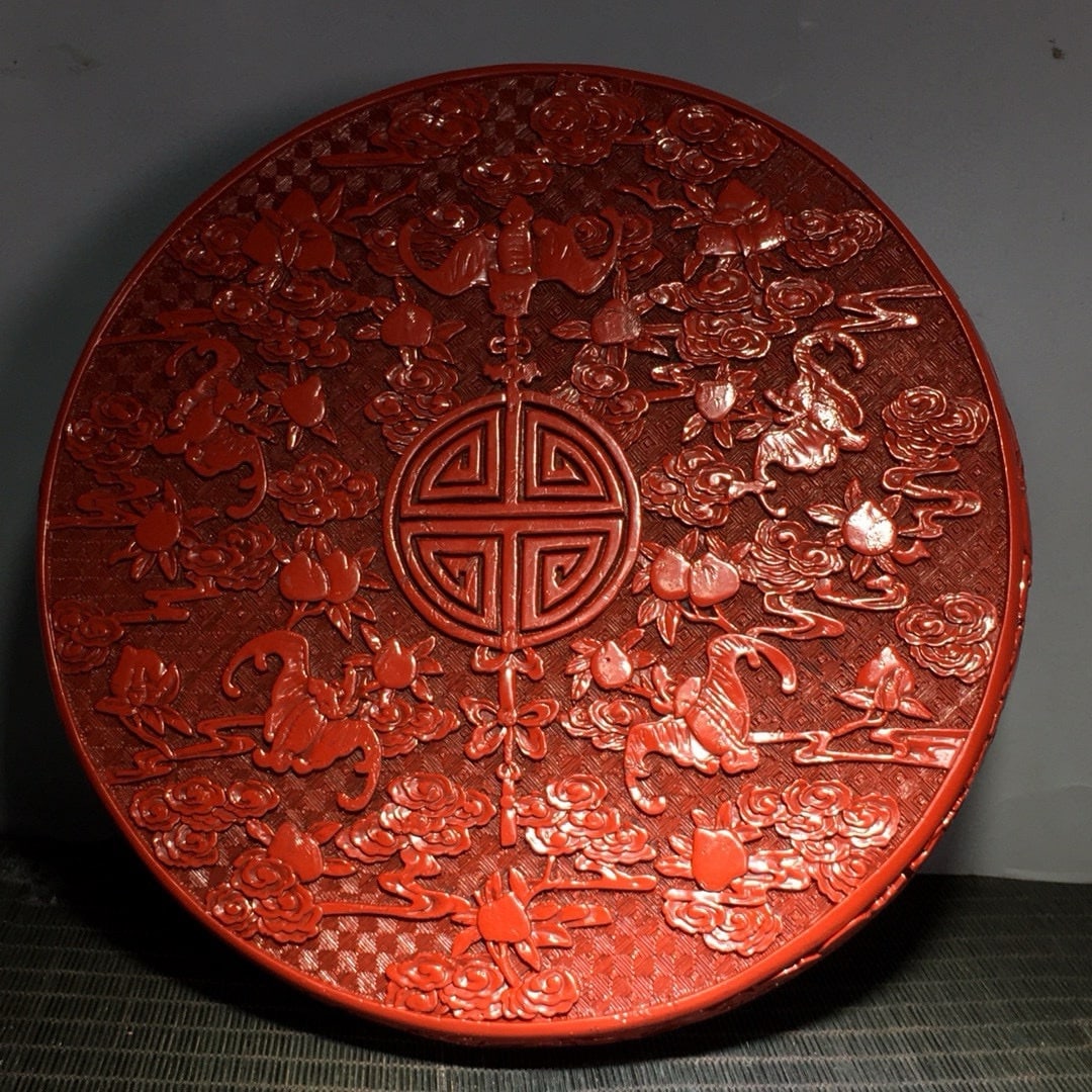 Carved Red Lacquer Box - 6