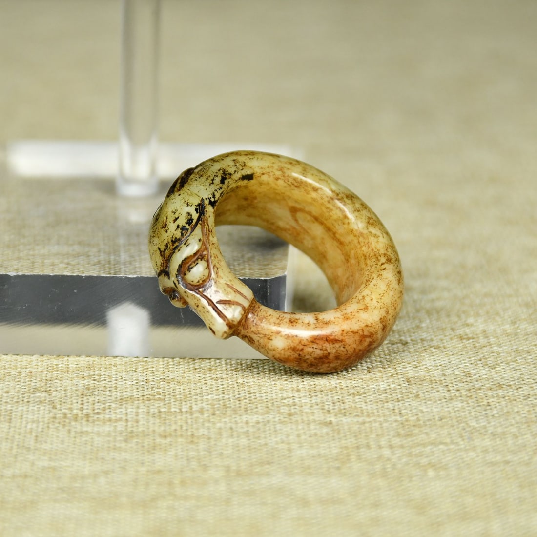Hetian Jade Dragon Ring - 7