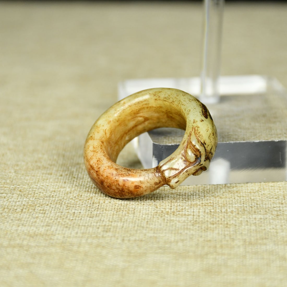 Hetian Jade Dragon Ring - 8