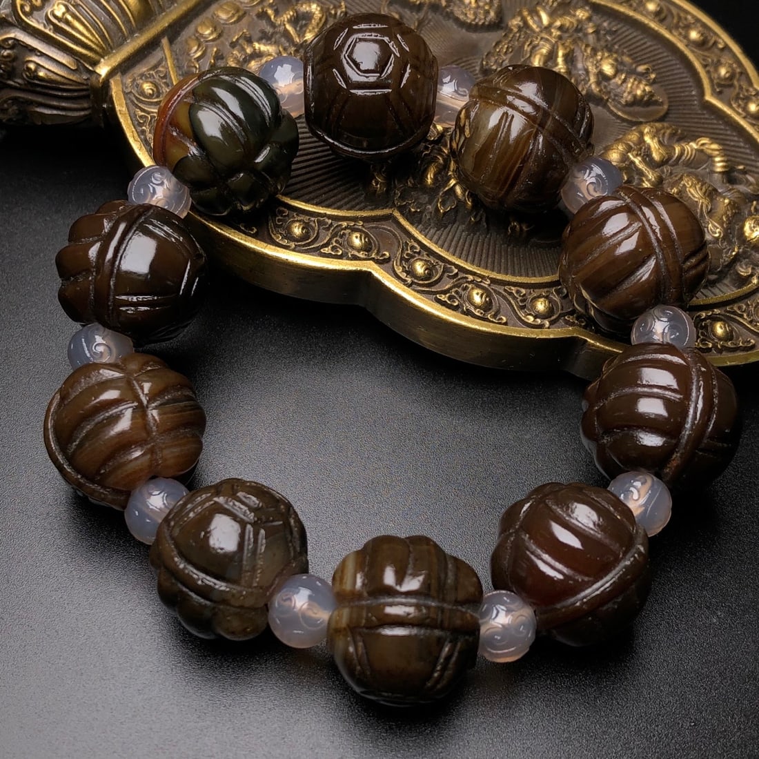 Agate Beaded Bracelet - 6