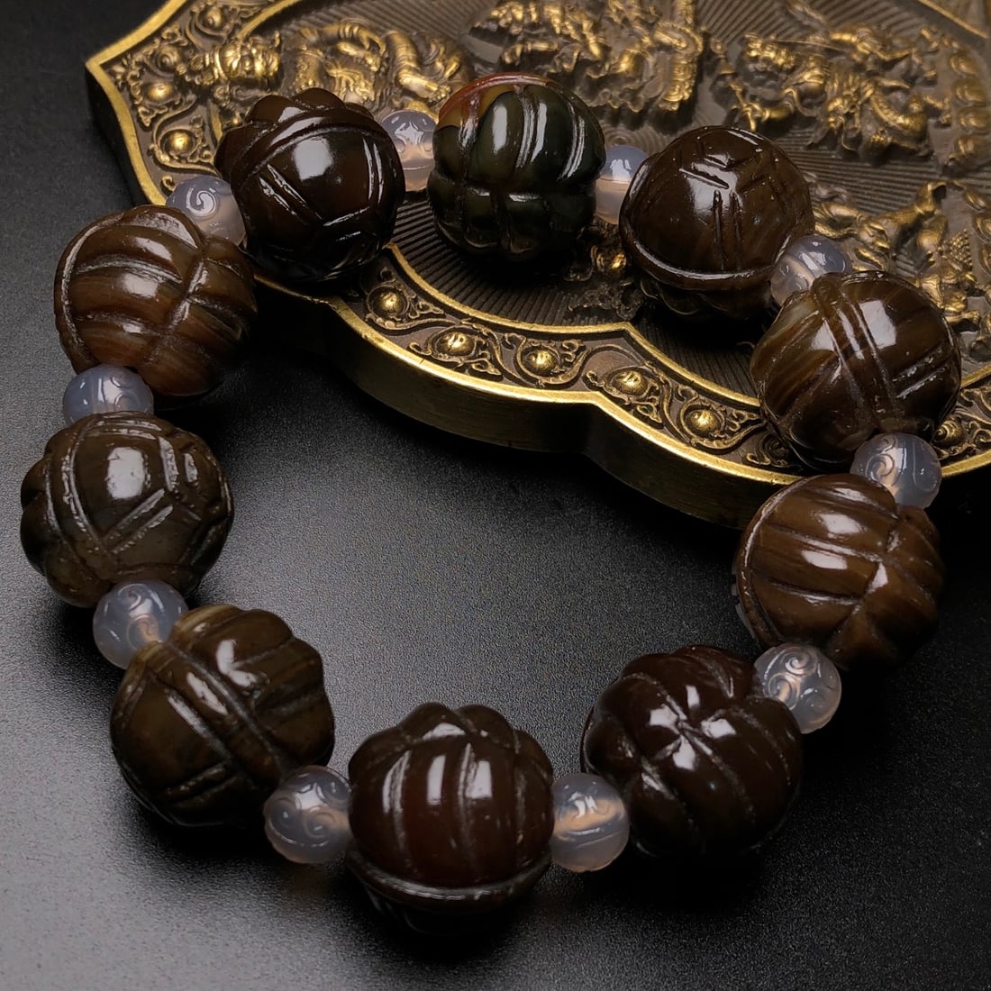 Agate Beaded Bracelet - 7