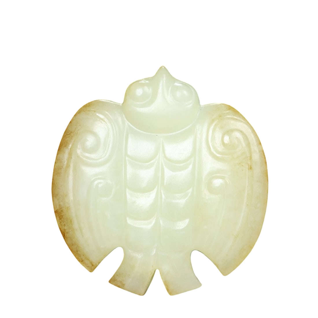 Hetian Jade Owl: Hetian jade owl with fine texture, exquisite carving, perfect patina, and strong era characteristics. (Length 5.5cm, Width 5cm, Thickness 0.8cm, Weight 37.2g)