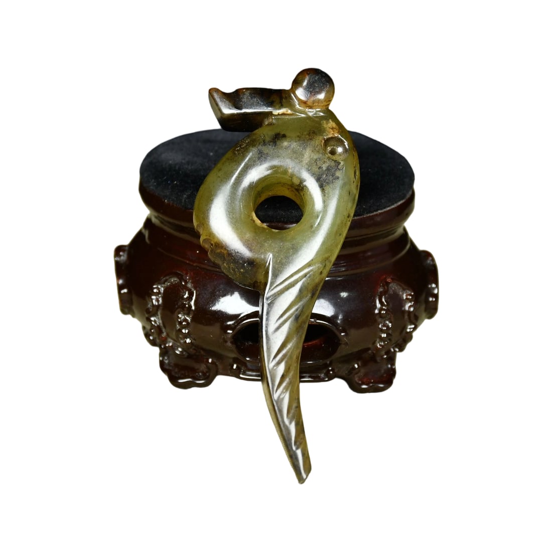 Hetian Jade Hongshan Culture Pig-Dragon (1 of 10)