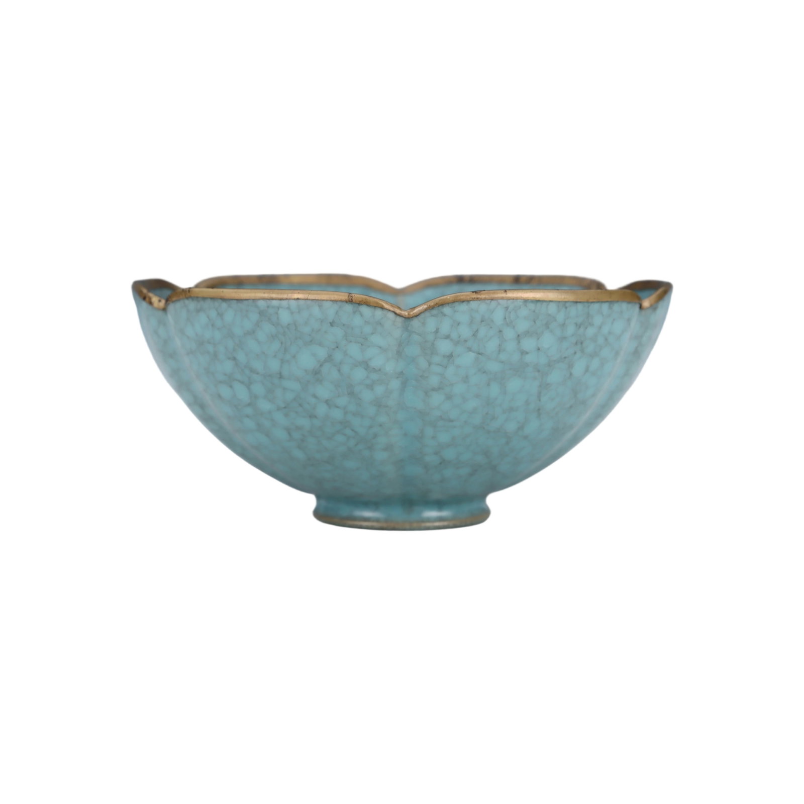 Song Dynasty Ru Kiln Sky Blue Glaze Ice Crackle Bowl with Lobed Rim (1 of 10)