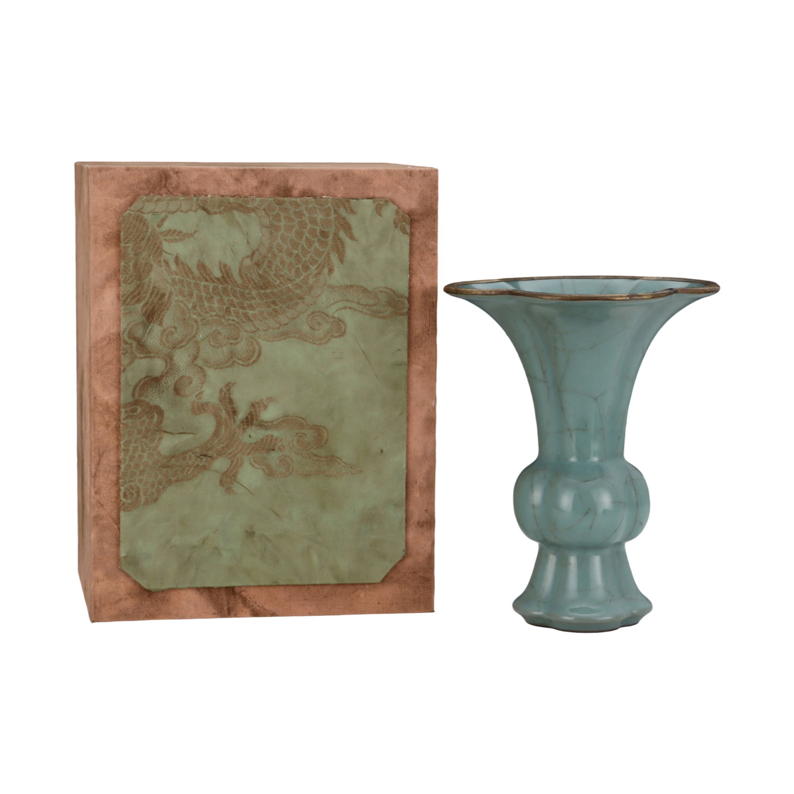 Song Dynasty Official Kiln Celadon Melon Ribbed Vase (1 of 10)