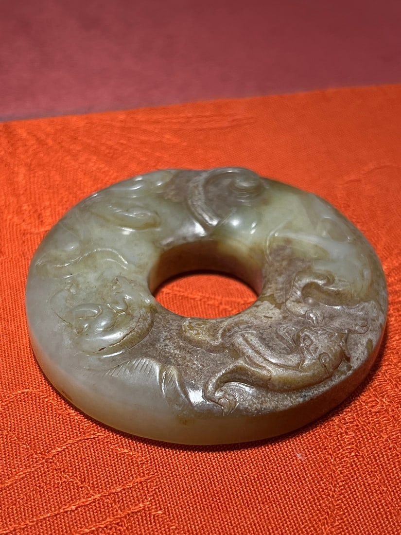 Hetian Jade Chilong Pattern Bi - 10