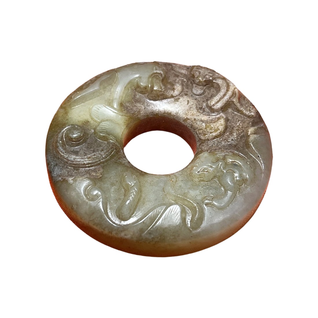 Hetian Jade Chilong Pattern Bi (1 of 10)