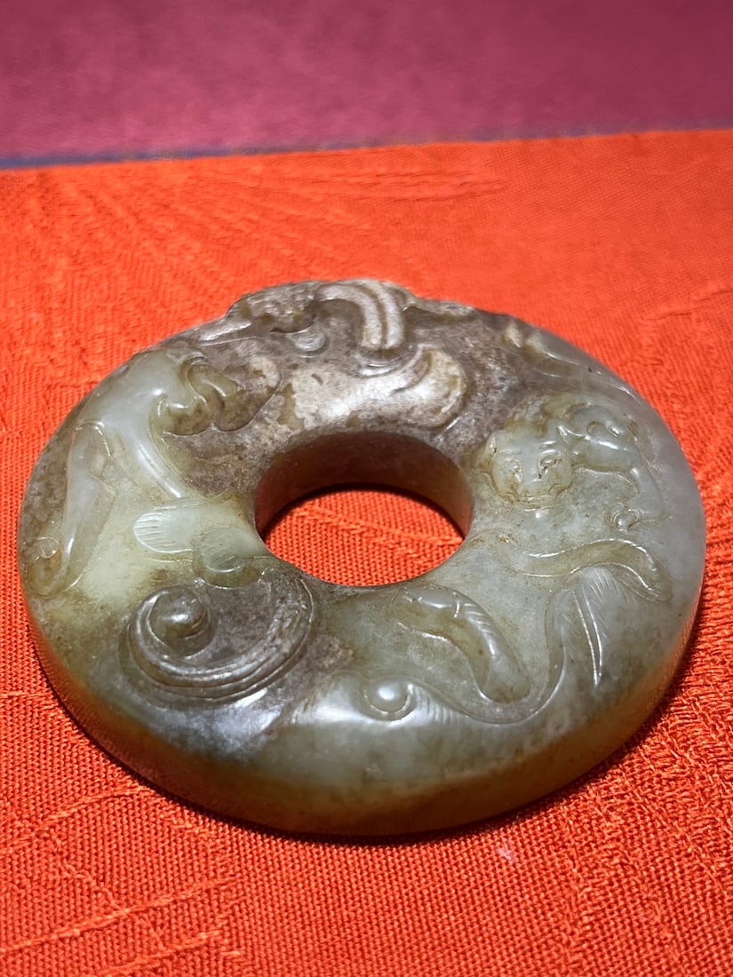 Hetian Jade Chilong Pattern Bi - 5