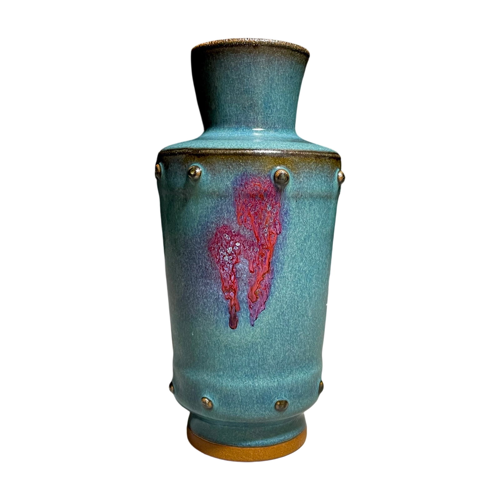 Song Dynasty Jun Kiln Crackle Glaze Vase: This Song Dynasty Jun kiln crackle glaze vase showcases unparalleled artistic beauty with its unique glaze color and crackle patterns. Jun kiln is renowned for its unpredictable kiln change colors, an