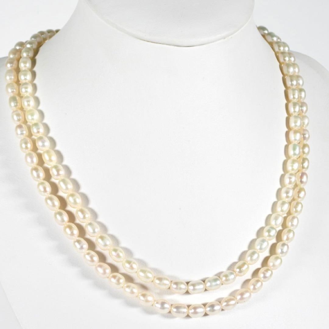 Freshwater Pearl Double-Strand Necklace Jewelry: Freshwater Pearl Double-Strand Necklace Regarding size notation, irregularly shaped items will be marked with the maximum value. Please carefully review the images for details.