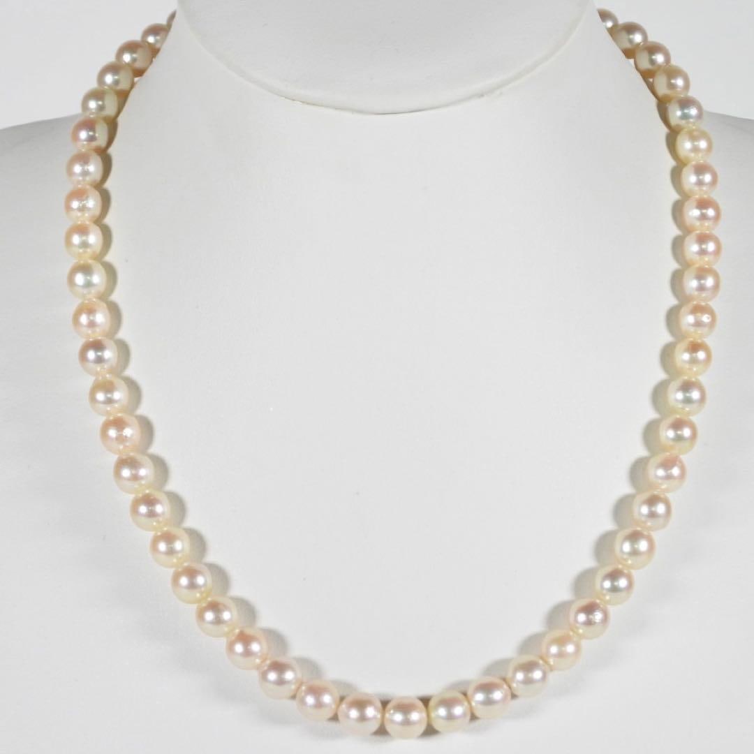 Akoya Pearl Necklace: Akoya Pearl Necklace Pearl Diameter: Approximately 6.5 mm Weight: Approximately 25.6 grams Length: Approximately 42 cm Regarding size notation, for irregularly shaped items, the maximum value is used
